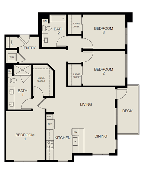 Realm 2D 3 bedroom layout